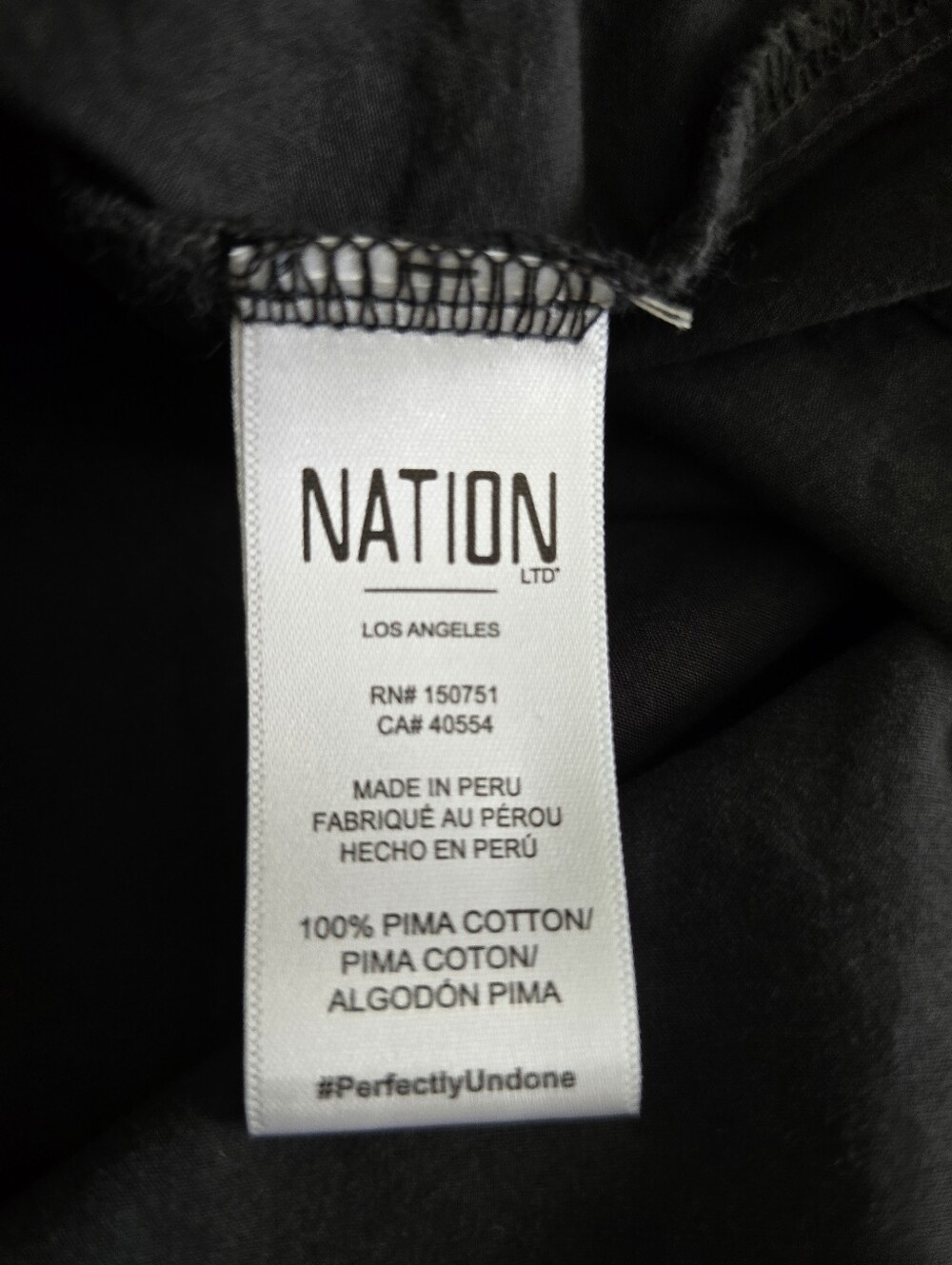 Nation LTD One Shoulder Smocked Pima Cotton Midi Dress Black Womens Size XS - Picture 6 of 8